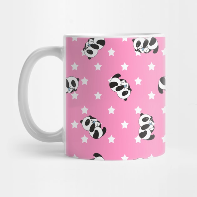 Cute pattern | panda drink milk by Band of The Pand